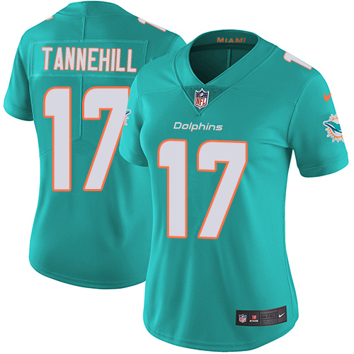 Nike Dolphins #17 Ryan Tannehill Aqua Green Team Color Women's Stitched NFL Vapor Untouchable Limited Jersey - Click Image to Close